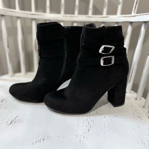 Woman’s Black Suede Booties